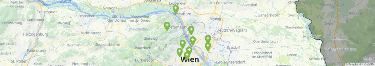 Map view for Pharmacies emergency services nearby Bisamberg (Municipality, Niederösterreich) (481)